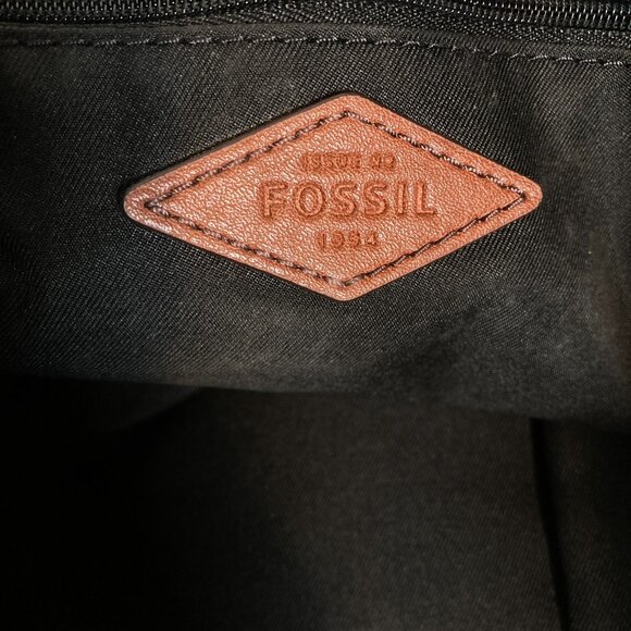 Fossil "Rachel" Large Tote Bag, PVC Outer Multicolor Pattern Key Charm Pockets - Picture 8 of 11